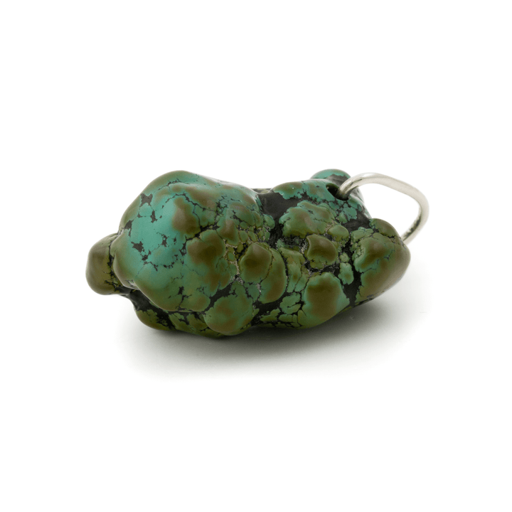 Natural Hachita Green Turquoise Bubbly Nugget Pendant - Kingdom Jewelry
