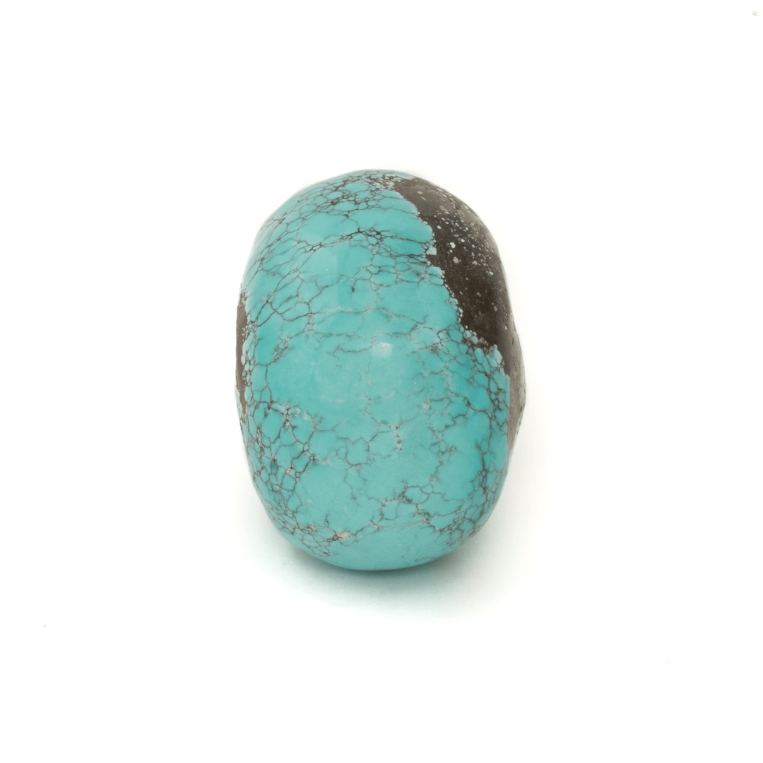 Natural Hubei Turquoise "Lee Downey" Hand - Carved Skull Bead - Kingdom Jewelry