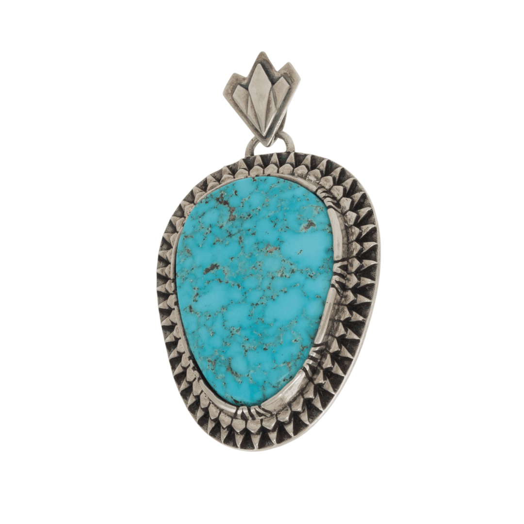 Natural Kingman Turquoise "Sunburst" Pendant - Kingdom Jewelry