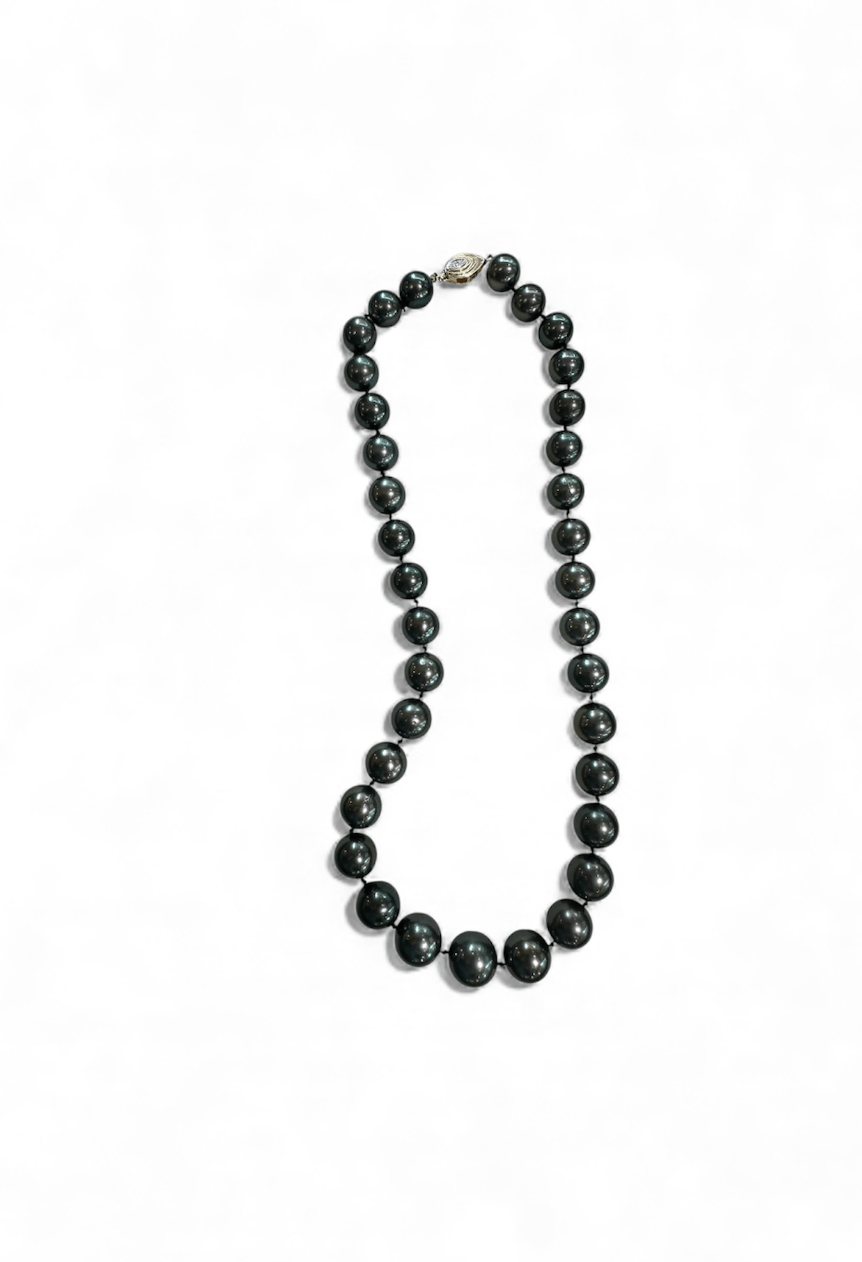 Natural Tahitian Blue Pearl Necklace - Kingdom Jewelry