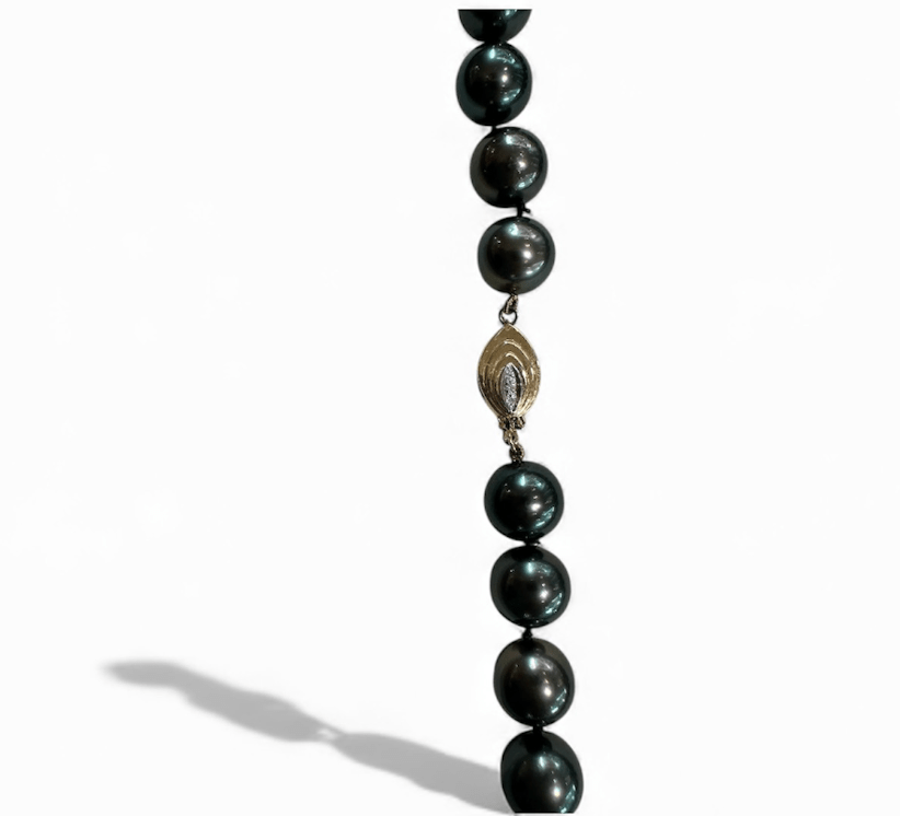 Natural Tahitian Blue Pearl Necklace - Kingdom Jewelry