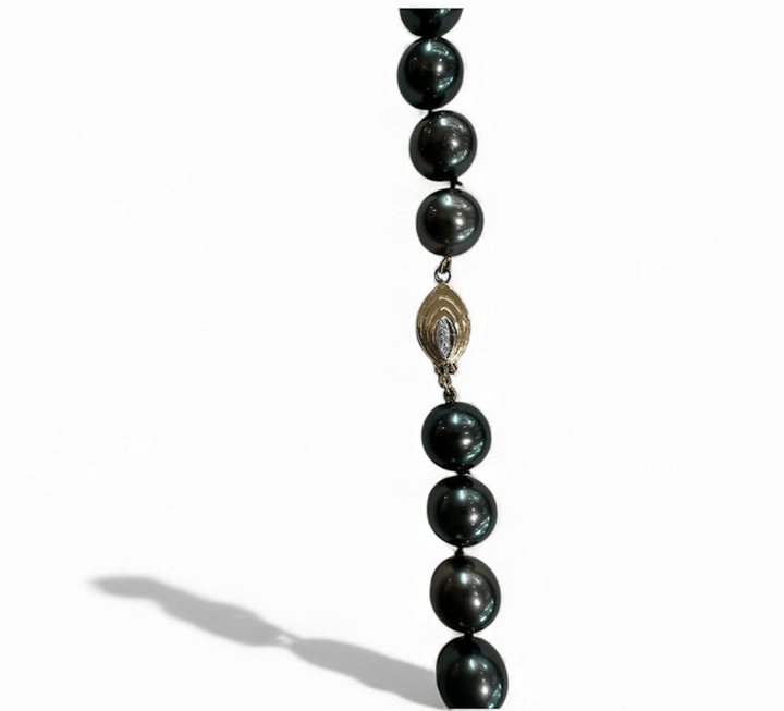 Natural Tahitian Blue Pearl Necklace - Kingdom Jewelry