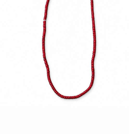 One of a kind White Heart Trade Beads - Kingdom Jewelry