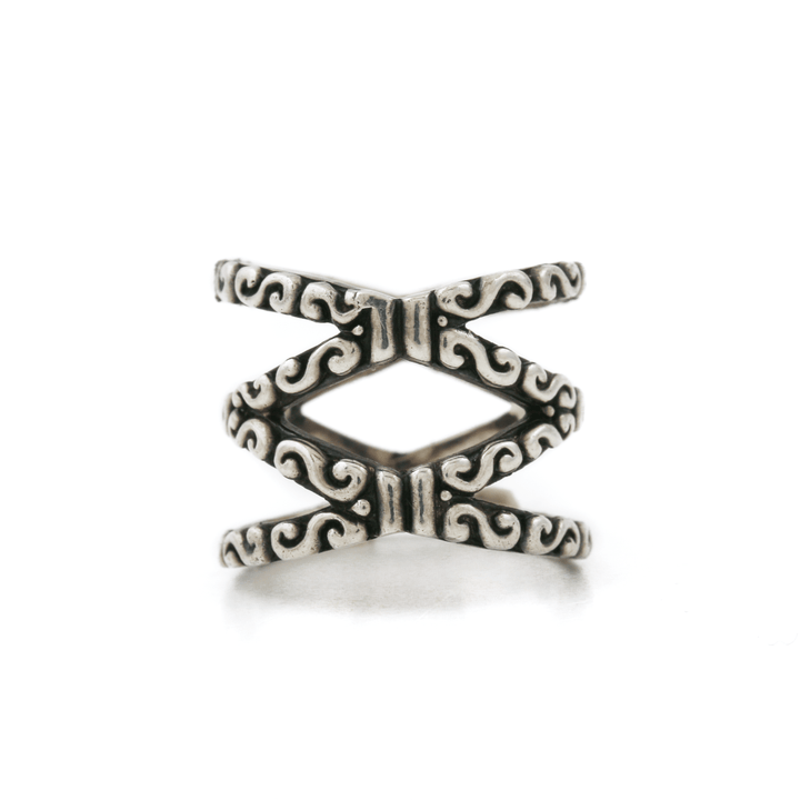 Ornate Triple - Stacked "Lautan" Indonesian Band - Kingdom Jewelry