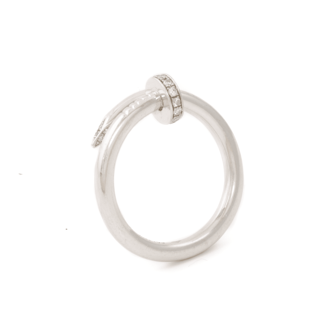 Platinum x Classic 1970's Cartier "Juste un Clou" Diamond Band - Kingdom Jewelry