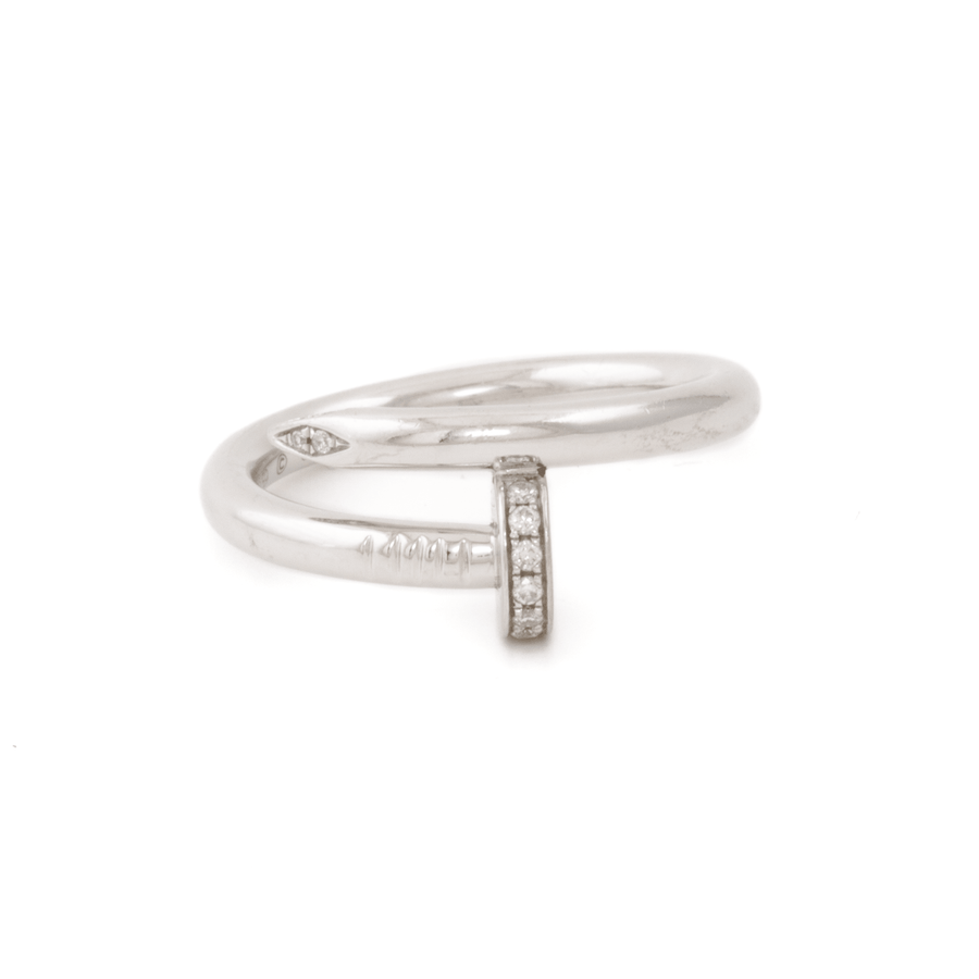 Platinum x Classic 1970's Cartier "Juste un Clou" Diamond Band - Kingdom Jewelry