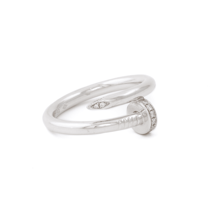 Platinum x Classic 1970's Cartier "Juste un Clou" Diamond Band - Kingdom Jewelry