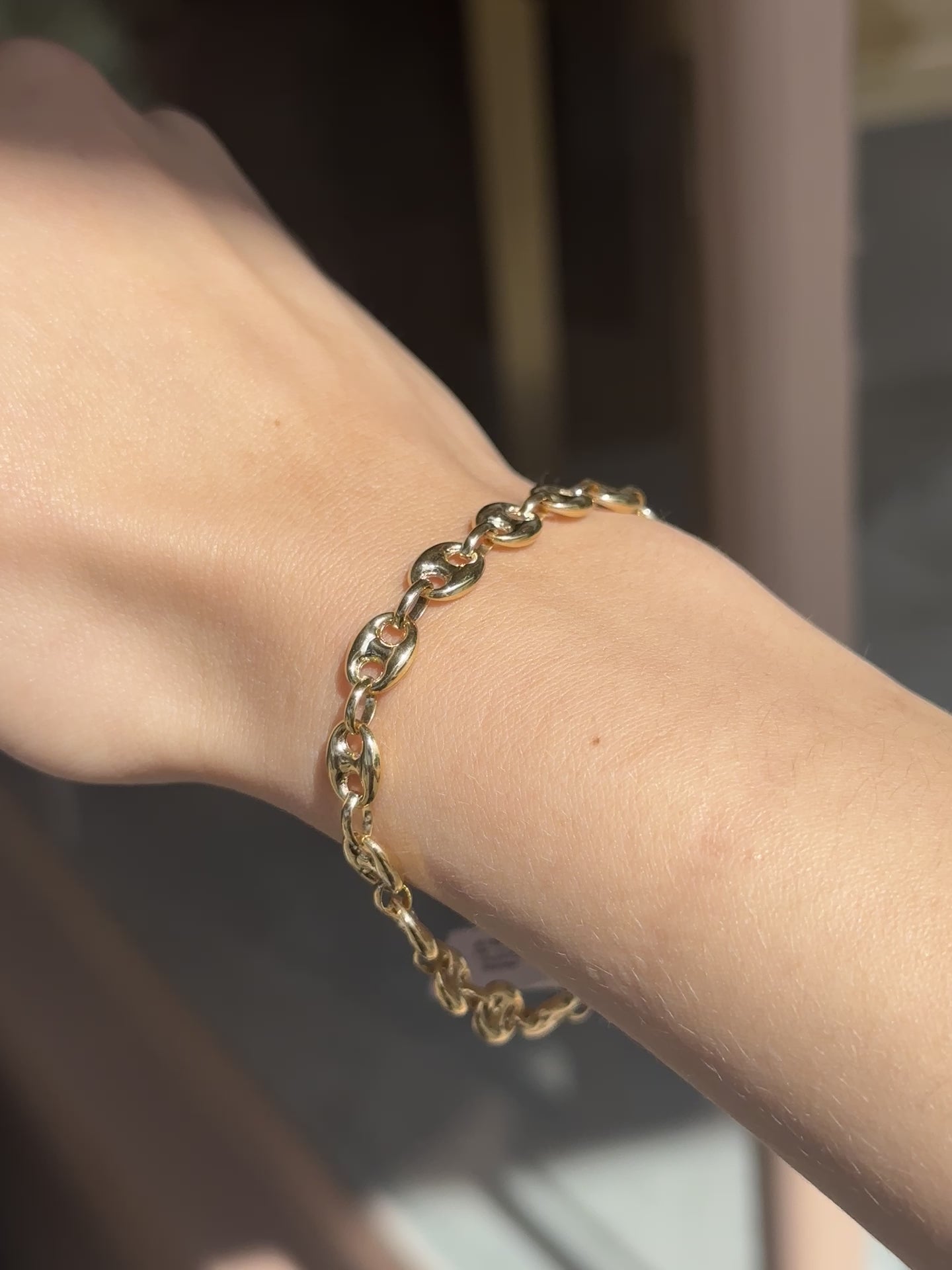 14k x 4mm Gucci Puff Midi Bracelet