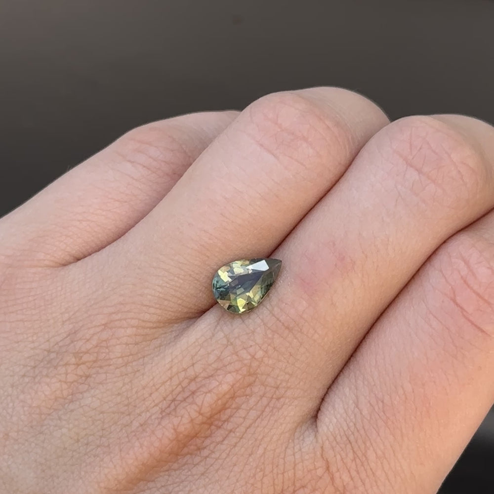 
                      
                        Load and play video in Gallery viewer, 2.21ct Pear Shape Green Sapphire
                      
                    