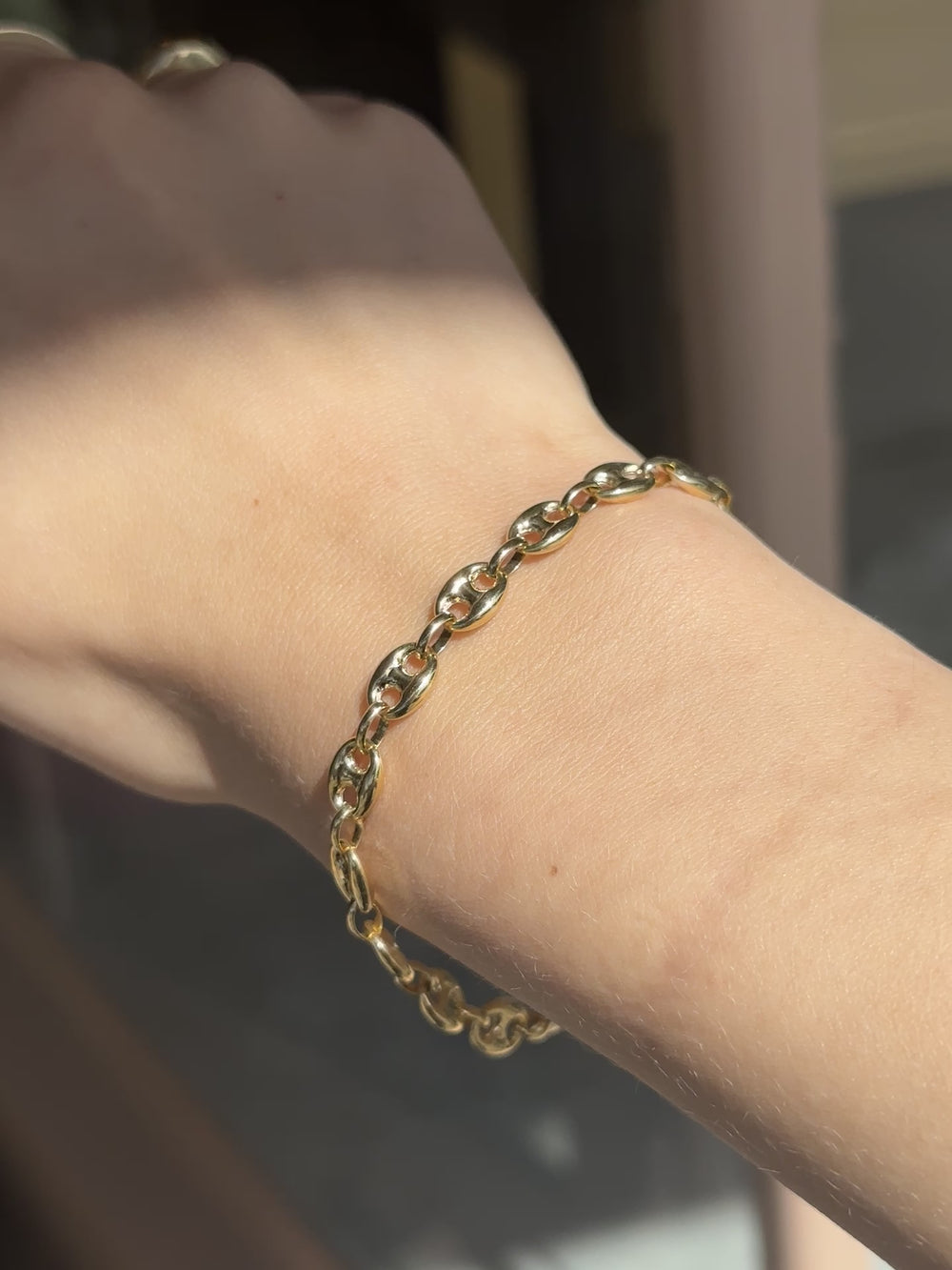 14k x 4mm Gucci Puff Midi Bracelet