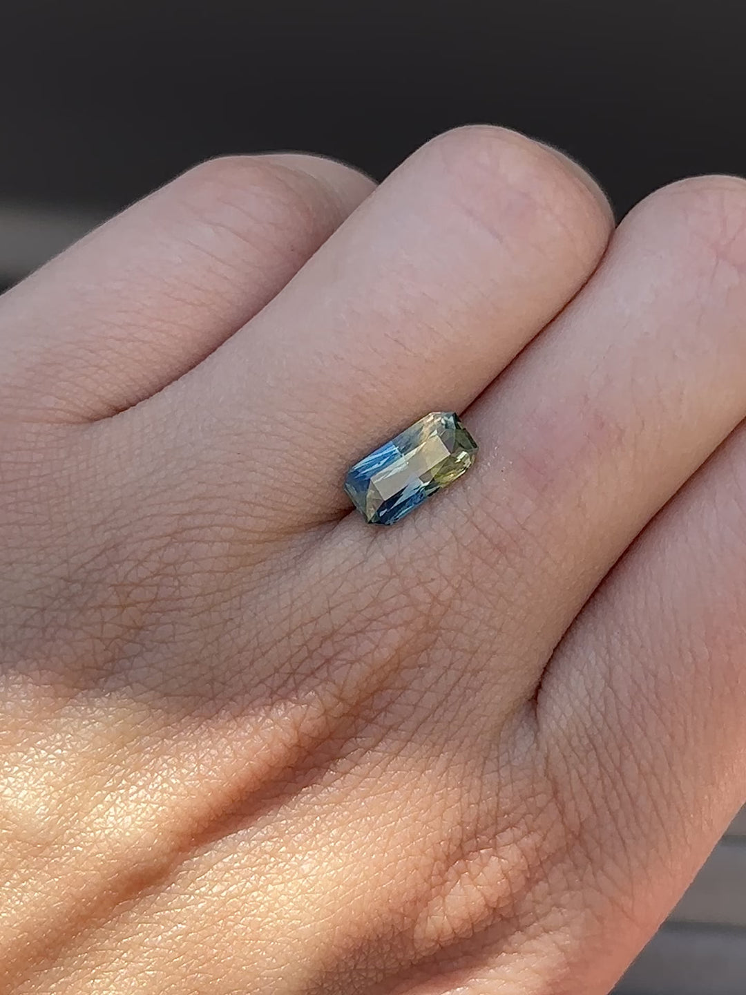 Create the ring of your dreams with this 2.26ct emerald-cut Madagascar bi-colour sapphire. This utterly stunning gemstone catches an alluring deep tone of blue and vibrant yellow tones within its facets, making it truly one-of-a-kind.