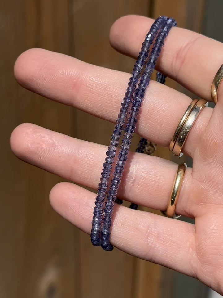 Starry Night Iolite Beaded Necklace