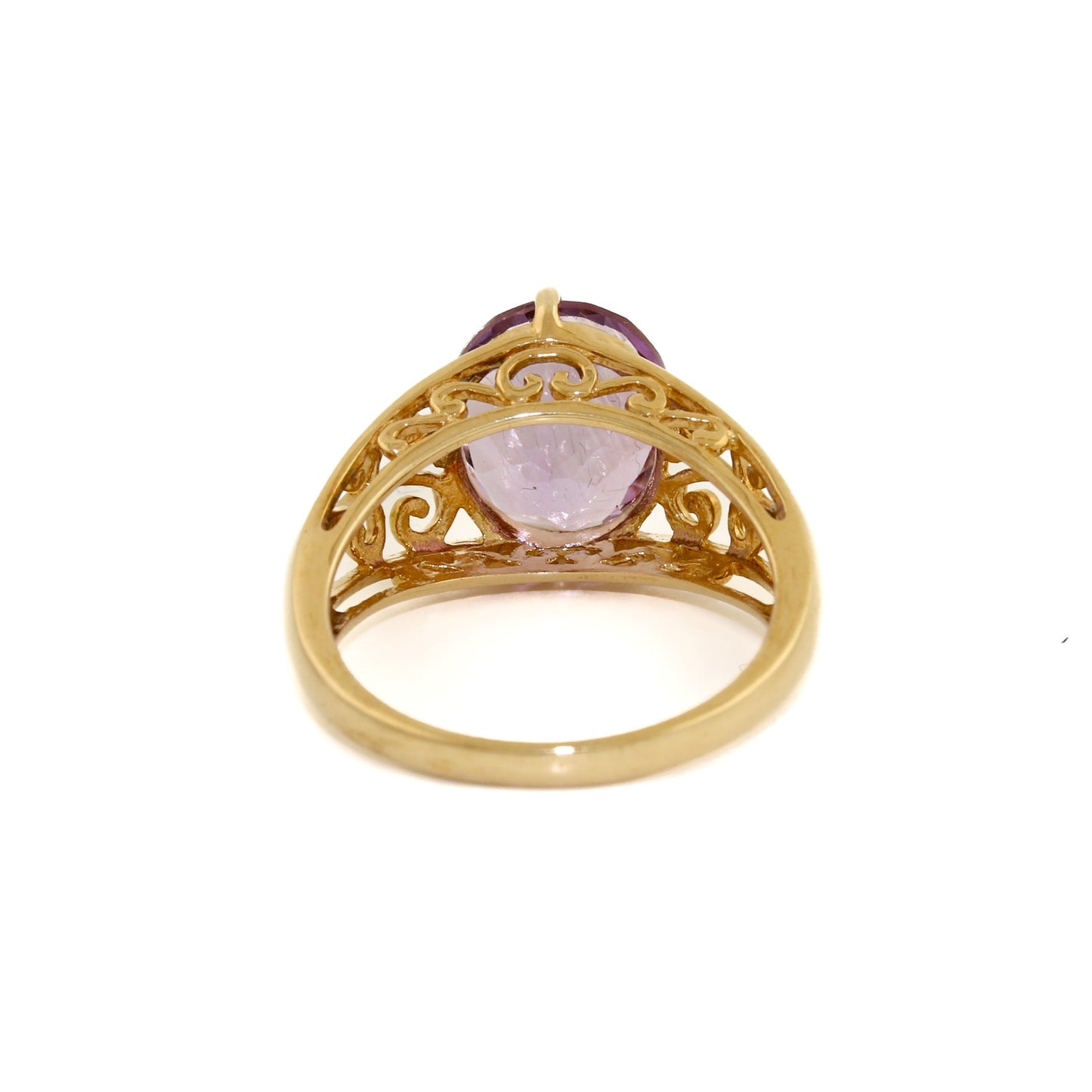 Primal 14 KT Gold x Amethyst Filigree Cocktail Ring - Kingdom Jewelry