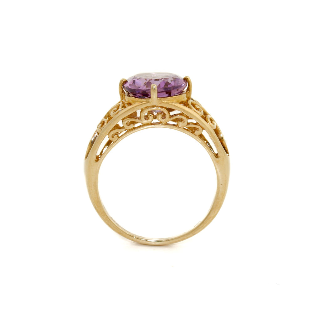 
                      
                        Primal 14 KT Gold x Amethyst Filigree Cocktail Ring - Kingdom Jewelry
                      
                    