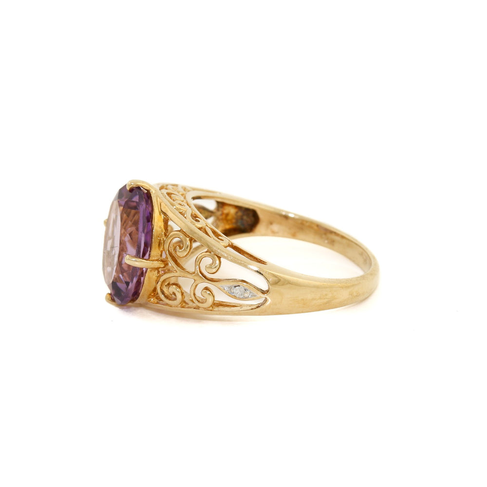 
                      
                        Primal 14 KT Gold x Amethyst Filigree Cocktail Ring - Kingdom Jewelry
                      
                    