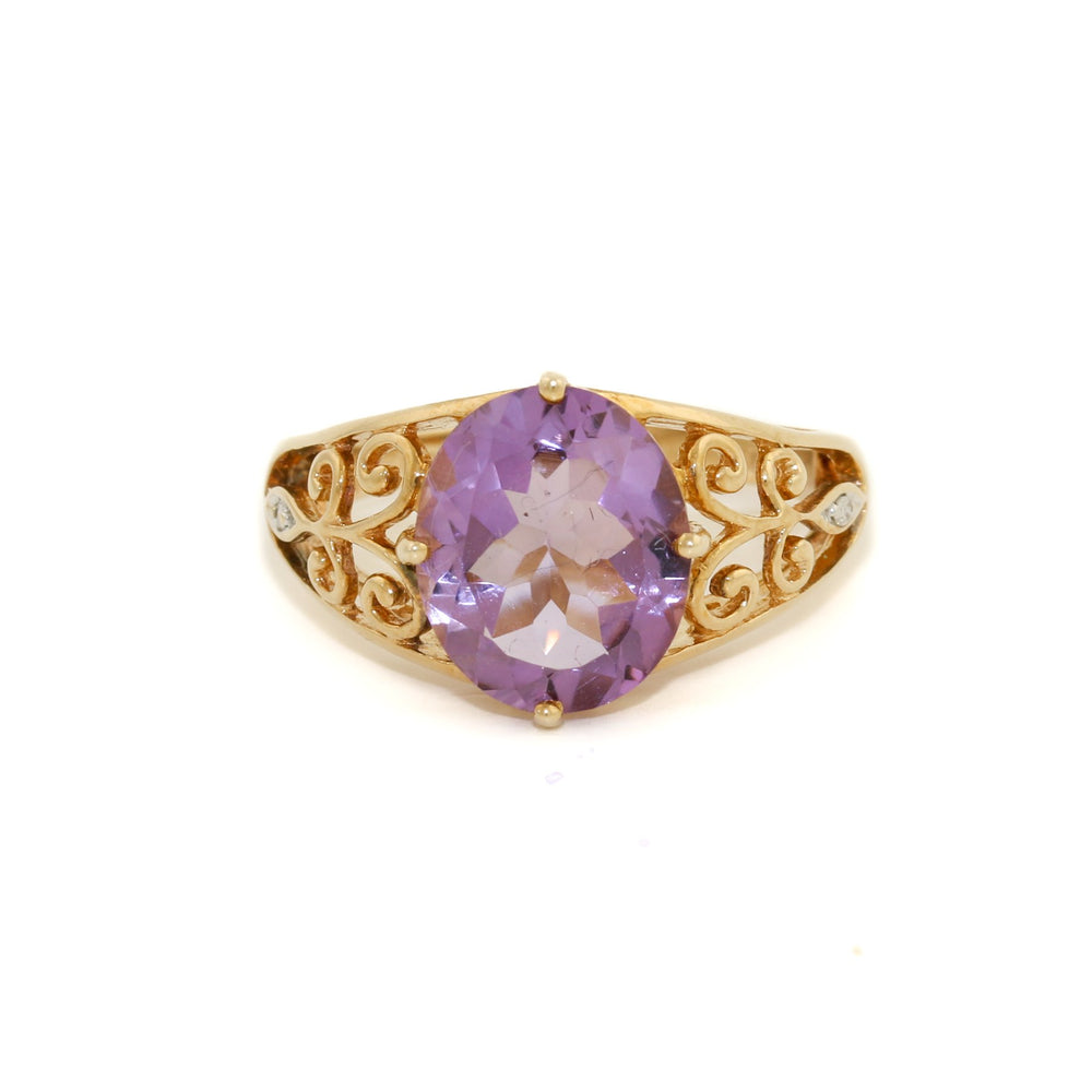 
                      
                        Primal 14 KT Gold x Amethyst Filigree Cocktail Ring - Kingdom Jewelry
                      
                    