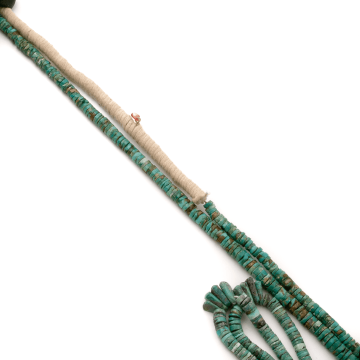 Ray Lovato Handmade Heishi Broken Arrow Turquoise Beaded Necklace - Kingdom Jewelry