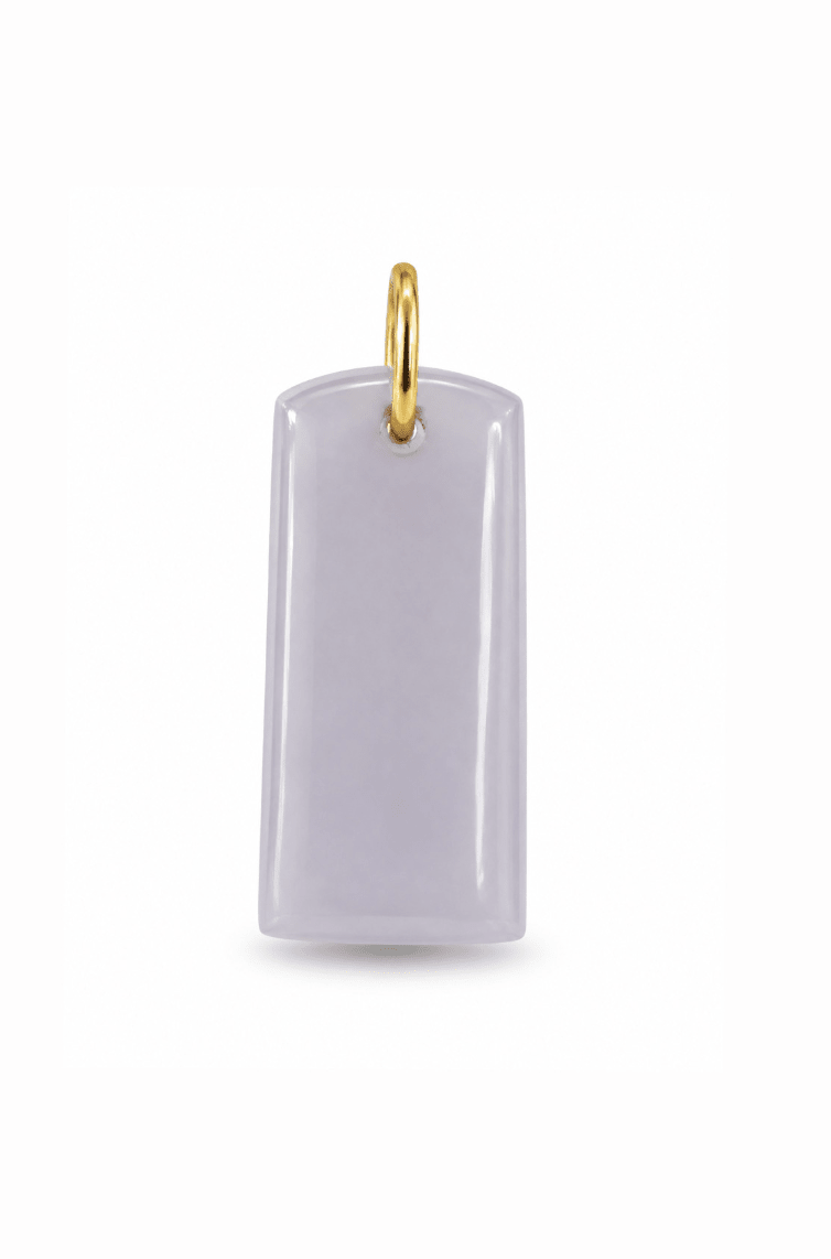 Rectangular Blue Chalcedony Pendant - Kingdom Jewelry