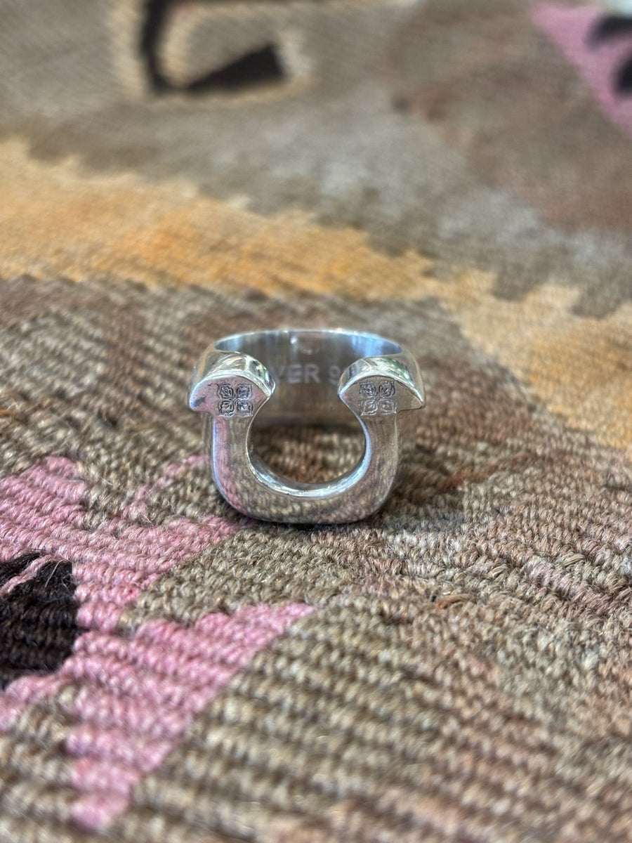 Silver Maple Horseshoe Ring - Kingdom Jewelry