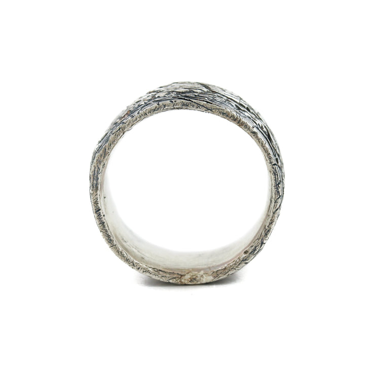 Silver x 10mm "Rugged" Brutalist Band - Kingdom Jewelry