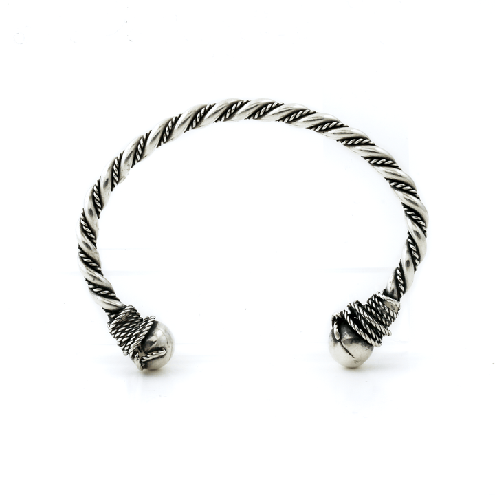 Silver x 1950's Twist Rope Drop Bangle - Kingdom Jewelry
