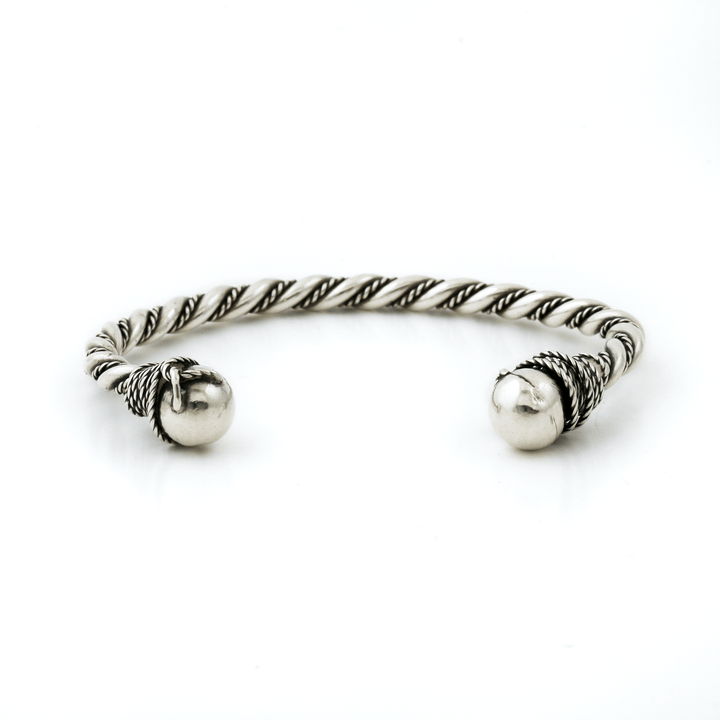 Silver x 1950's Twist Rope Drop Bangle - Kingdom Jewelry