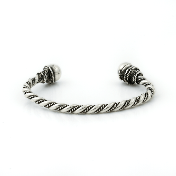 Silver x 1950's Twist Rope Drop Bangle - Kingdom Jewelry