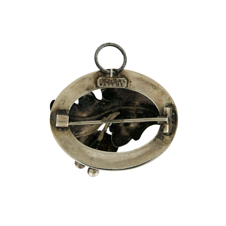 Silver x Antique 1910's "Taylor's Patent" Floral Lily Filigree Hybrid Brooch - Kingdom Jewelry