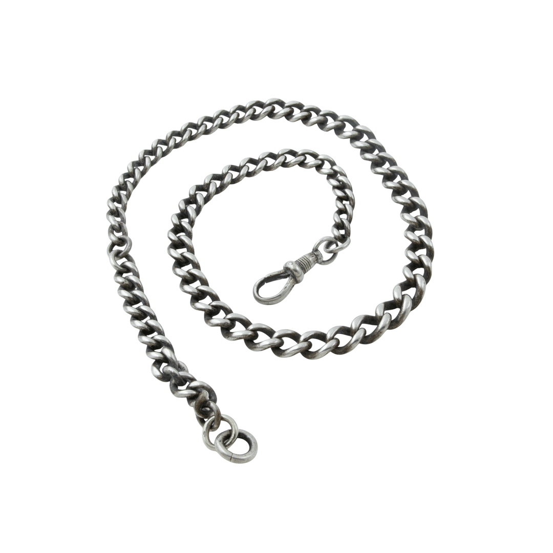 Silver x Antique 1920's 5mm Pocket Watch Chain - Kingdom Jewelry