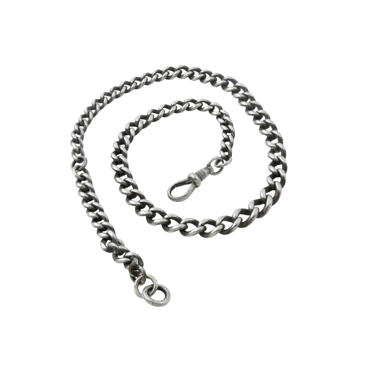 Silver x Antique 1920's 5mm Pocket Watch Chain - Kingdom Jewelry