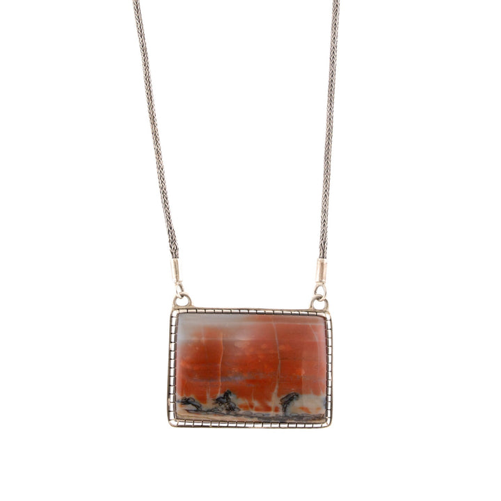 Silver x Arizona Petrified Wood Necklace - Kingdom Jewelry