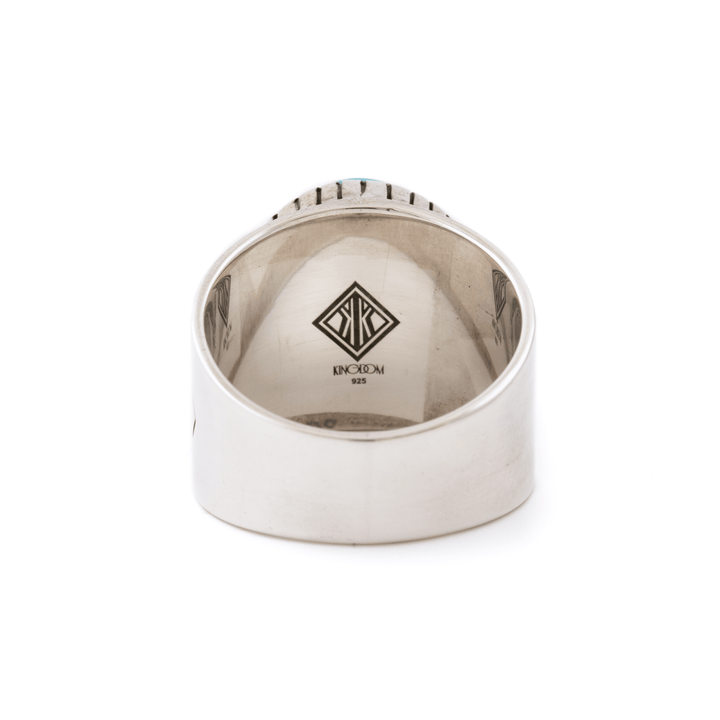 Silver x Blue Ridge Turquoise "Locus" Signet - Kingdom Jewelry
