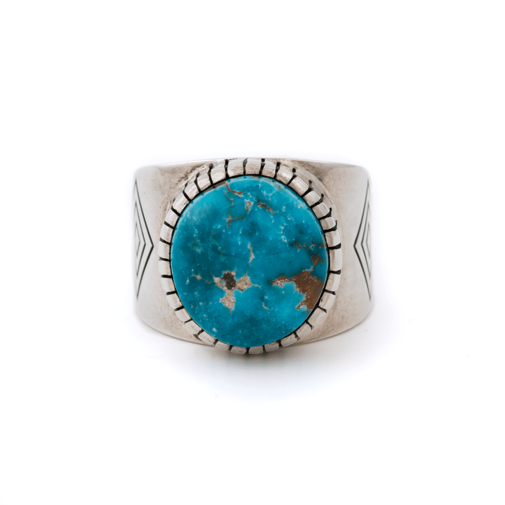 Silver x Blue Ridge Turquoise "Locus" Signet - Kingdom Jewelry