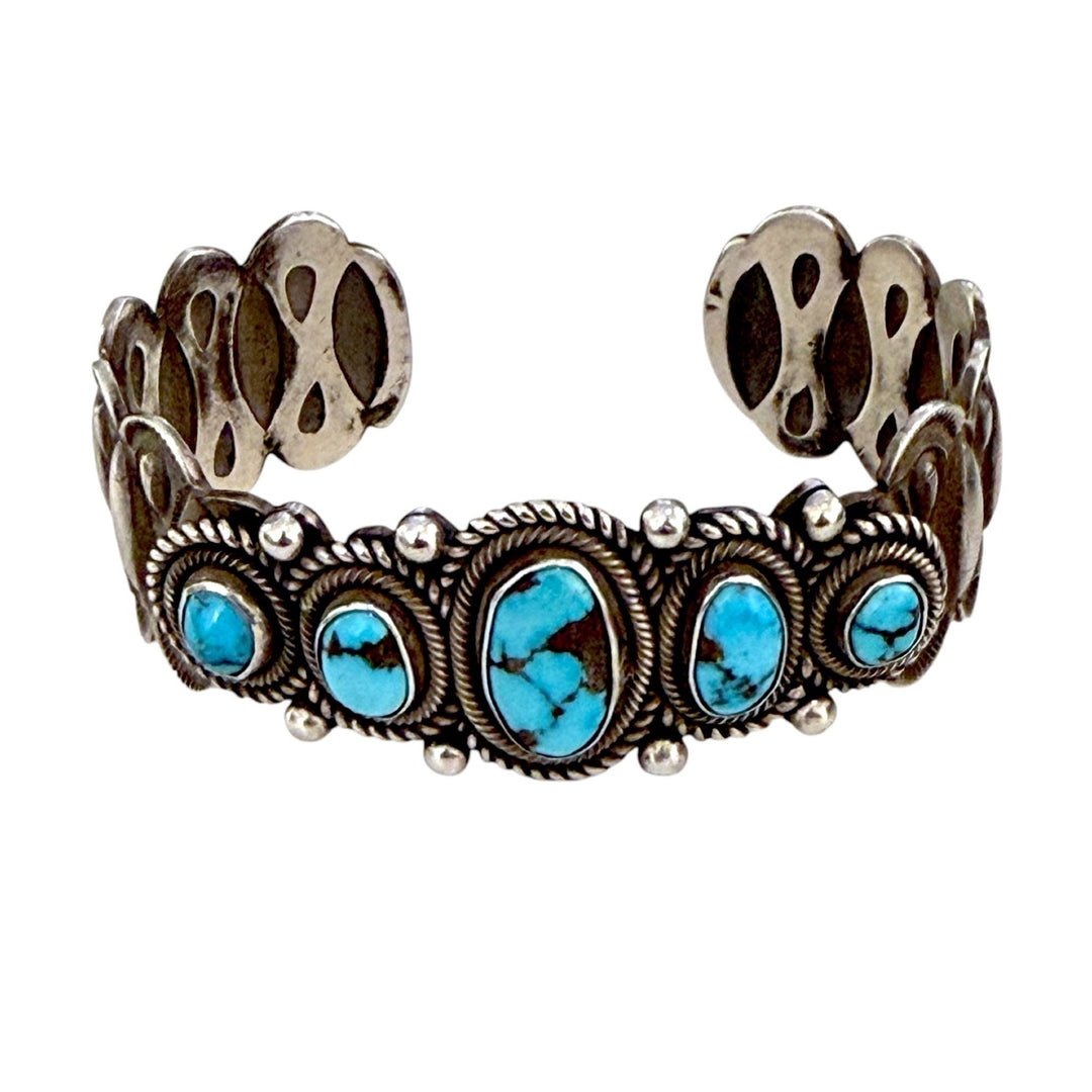 Silver x Contemporary "Chris Billie" Godber-Burnham Turquoise Cuff - Kingdom Jewelry