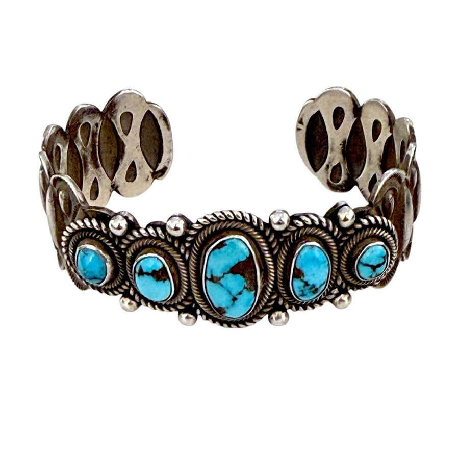 Silver x Contemporary "Chris Billie" Godber-Burnham Turquoise Cuff - Kingdom Jewelry