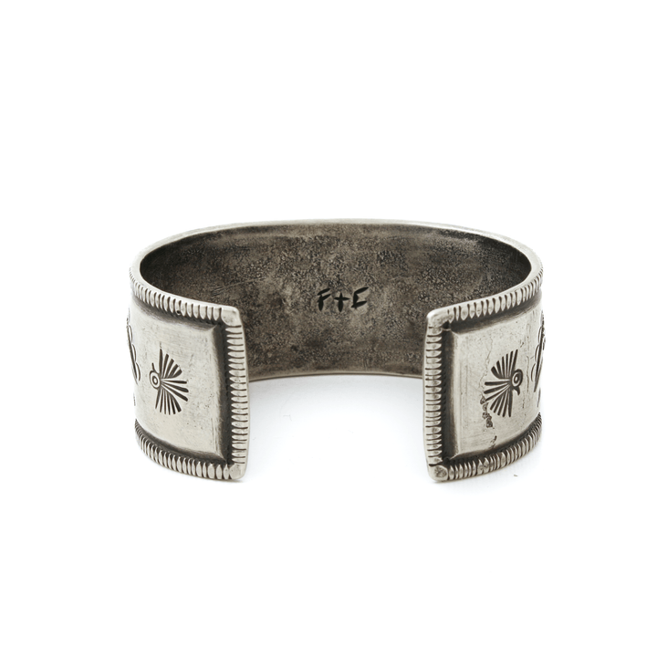 Silver x Contemporary "Falcon Trading Co." Southwest Ingot Turquoise Cuff - Kingdom Jewelry