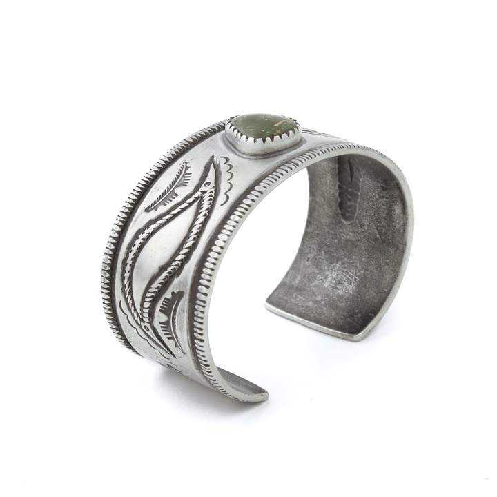 Silver x Contemporary "Falcon Trading Co." Southwest Ingot Turquoise Cuff - Kingdom Jewelry
