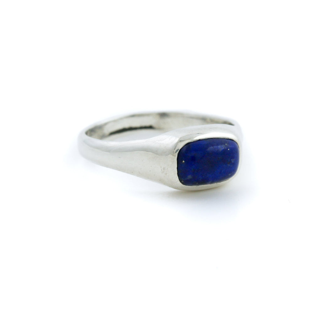 
                      
                        Silver x Domed Lapis Lazuli Signet - Kingdom Jewelry
                      
                    