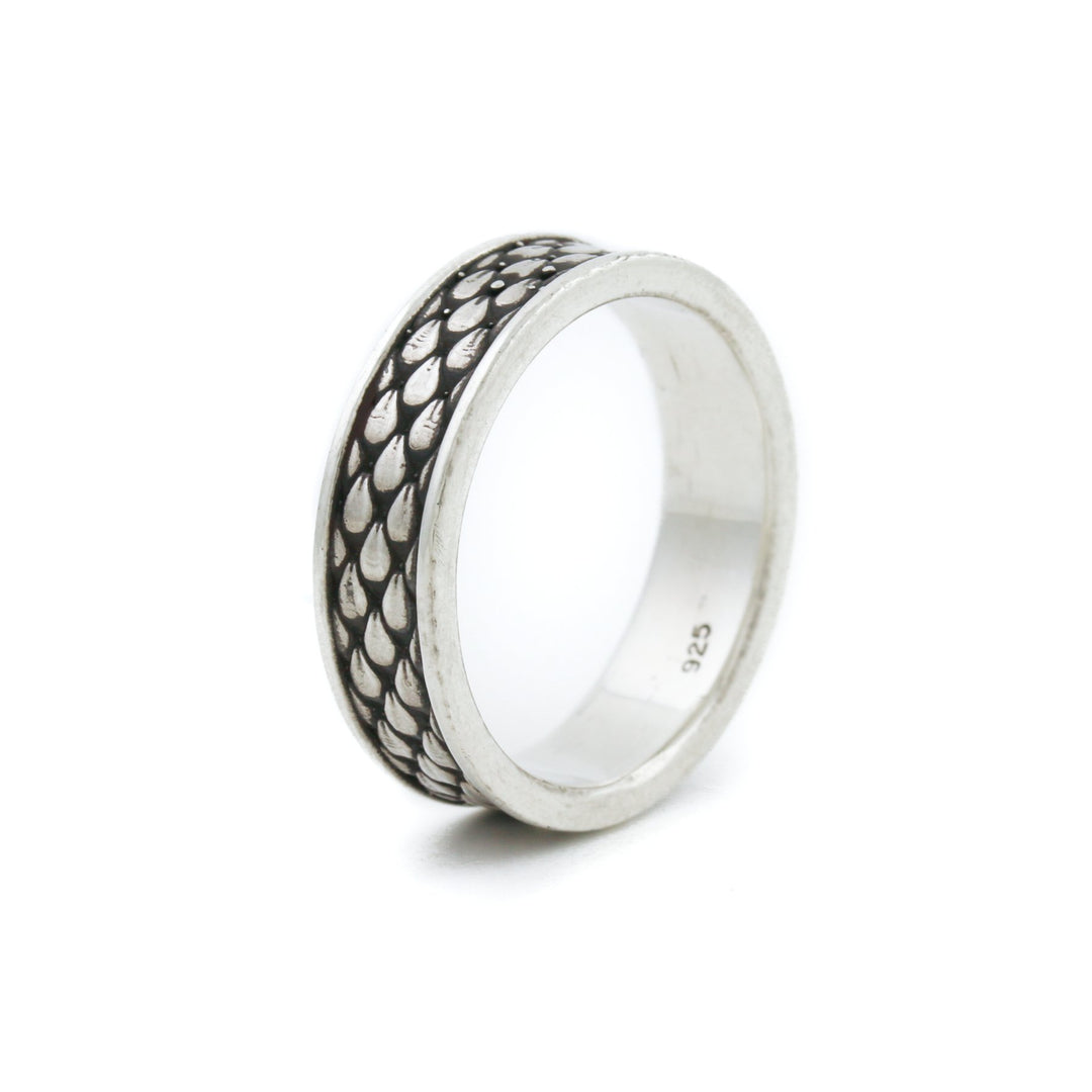 Silver x "Dragon Scale" Band - Kingdom Jewelry