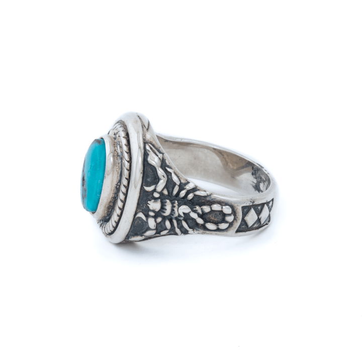 Silver x Egyptian Turquoise "Echoes of Egypt" Serqet's Scorpion Signet - Kingdom Jewelry