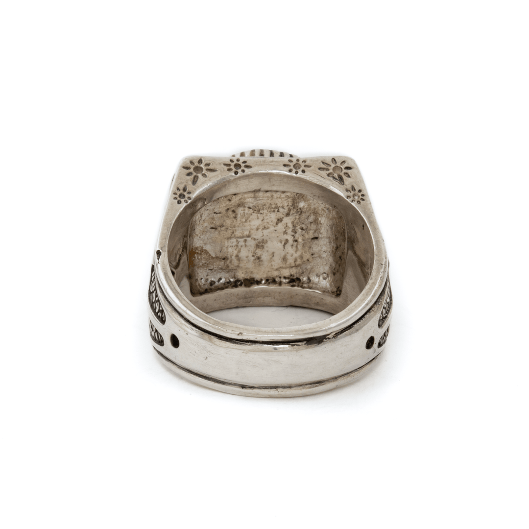 Silver x Egyptian Turquoise "Paisley Dream" Signet - Kingdom Jewelry