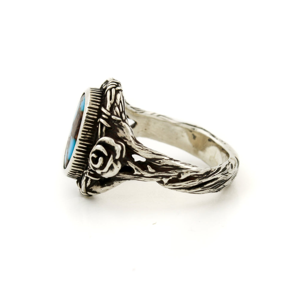 
                  
                    Silver x Egyptian Turquoise "Thorn in My Heart" Signet - Kingdom Jewelry
                  
                