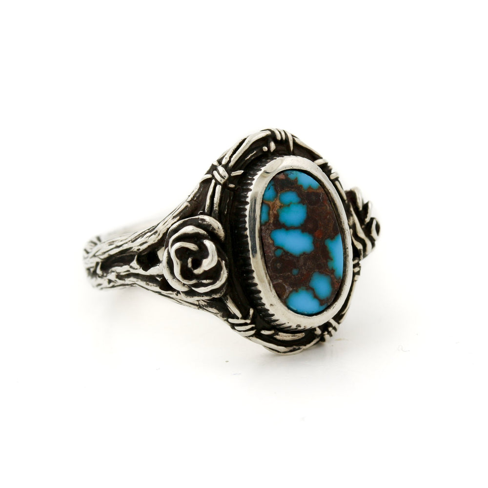 
                  
                    Silver x Egyptian Turquoise "Thorn in My Heart" Signet - Kingdom Jewelry
                  
                