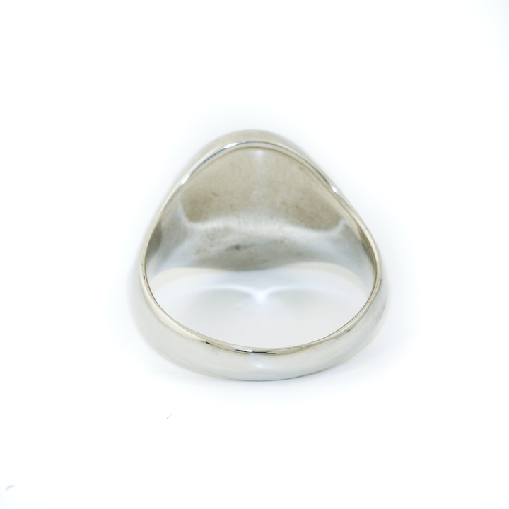 Silver x French Cursive "F.B" Monogram Signet - Kingdom Jewelry