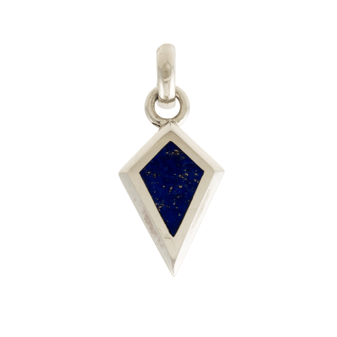 Silver x Full - Frame Kite Pyritic Lapis Lazuli Pendant - Kingdom Jewelry