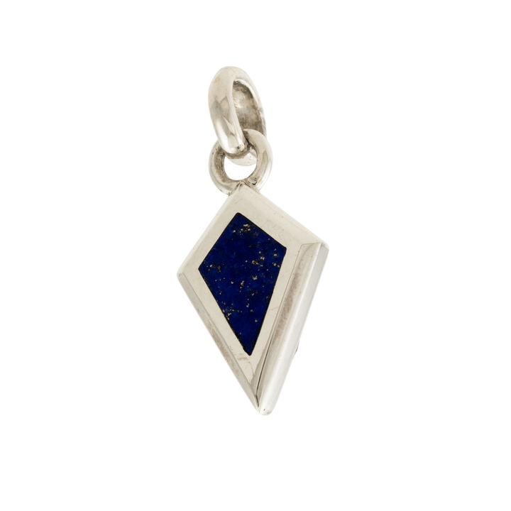 Silver x Full - Frame Kite Pyritic Lapis Lazuli Pendant - Kingdom Jewelry
