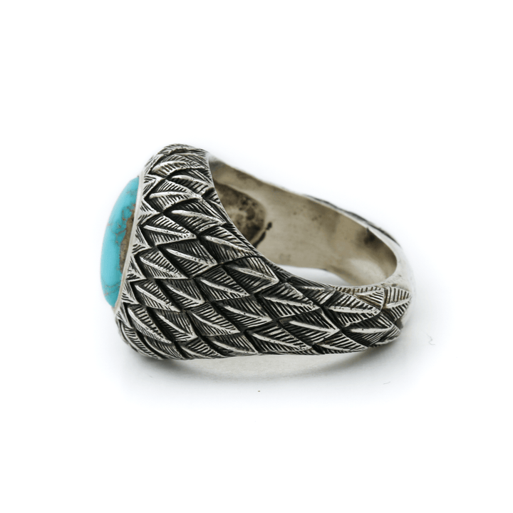 Silver x "Griffin" Royston Turquoise Ring - Kingdom Jewelry
