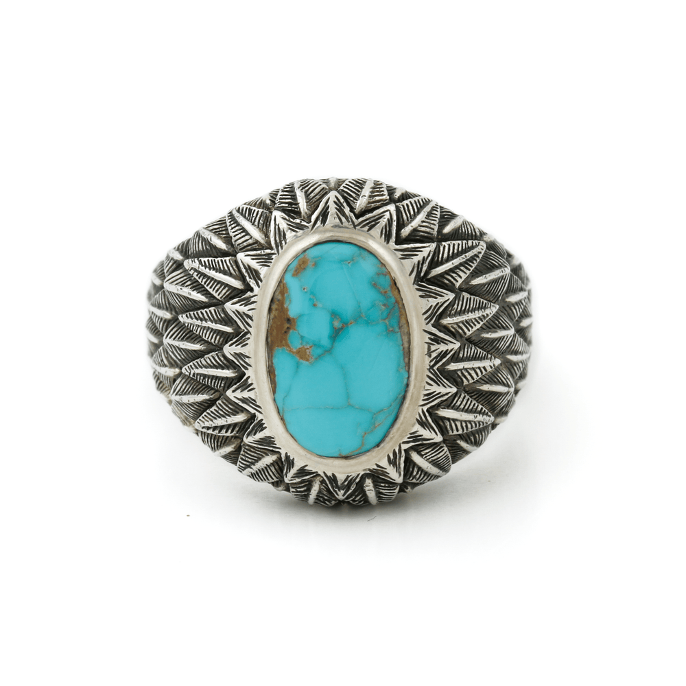 Silver x "Griffin" Royston Turquoise Ring - Kingdom Jewelry