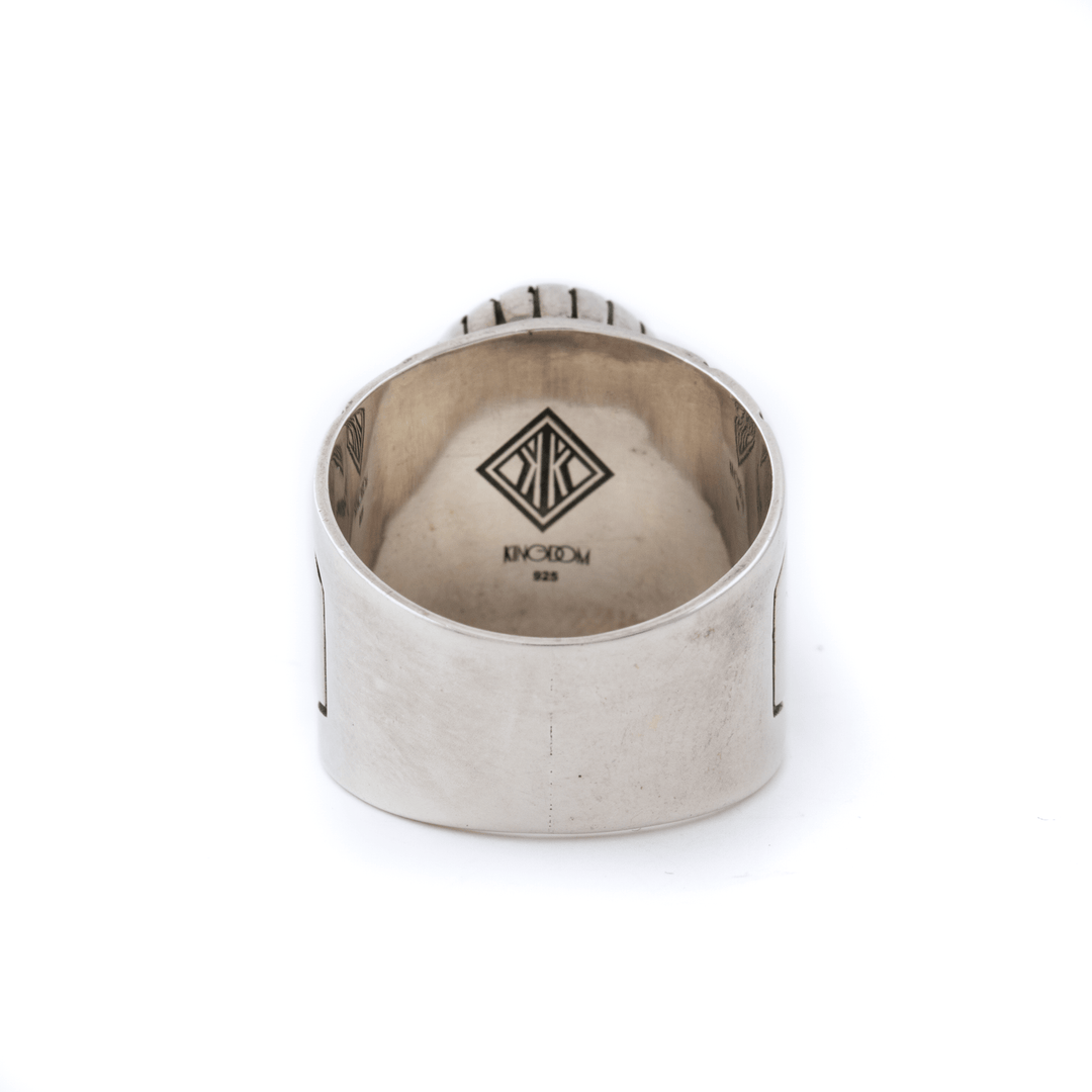 Silver x Heated Egyptian Turquoise "MK II" Signet - Kingdom Jewelry