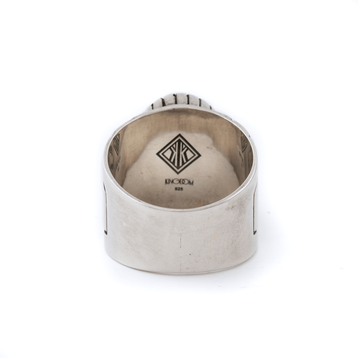 Silver x Heated Egyptian Turquoise "MK II" Signet - Kingdom Jewelry